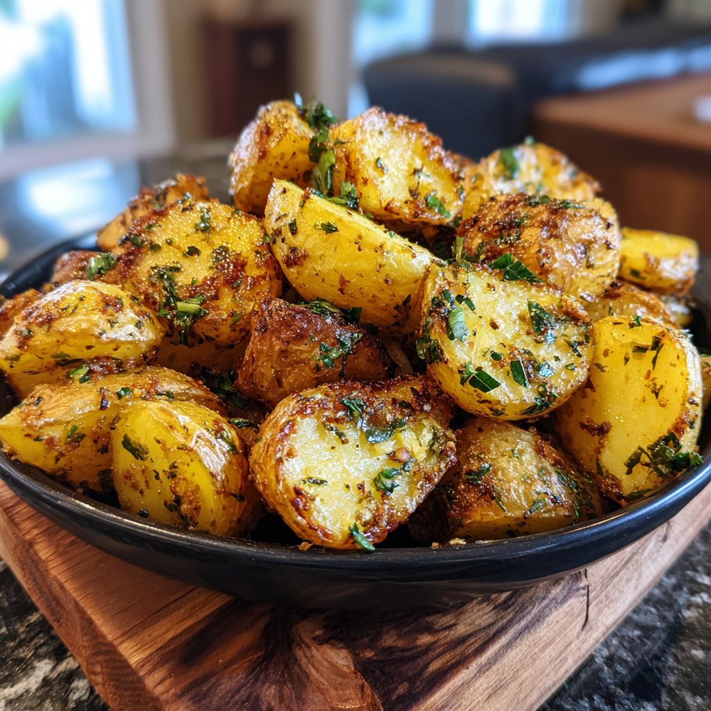 Roasted Garlic Airfryer Potatoes