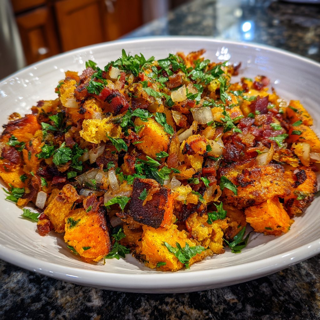 Sweet Potato and Pancetta Hash