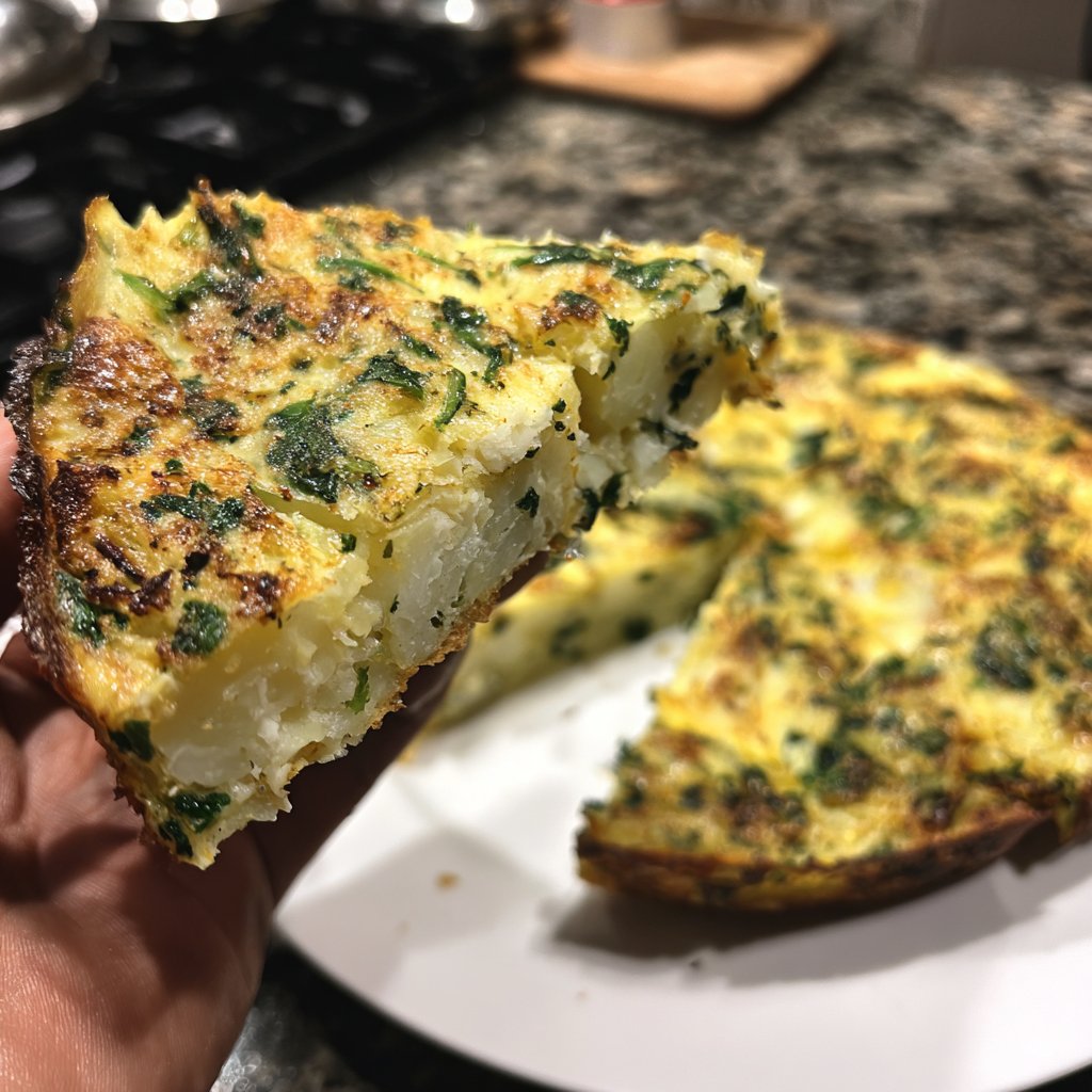 Savory Spinach Potato Frittata