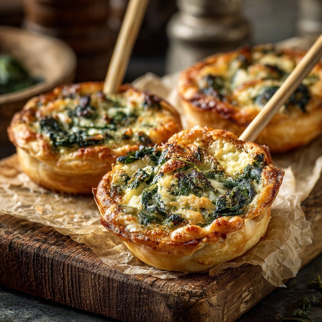 Greek Spinach Pies on Sticks