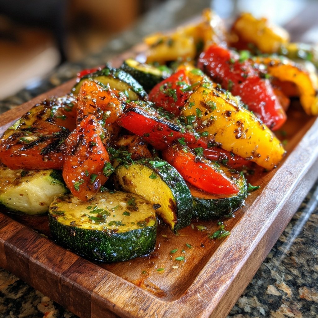 Healthy Lemon Herb Grilled Veggies