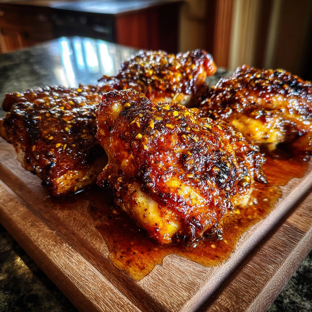 Maple Mustard Chicken Thighs