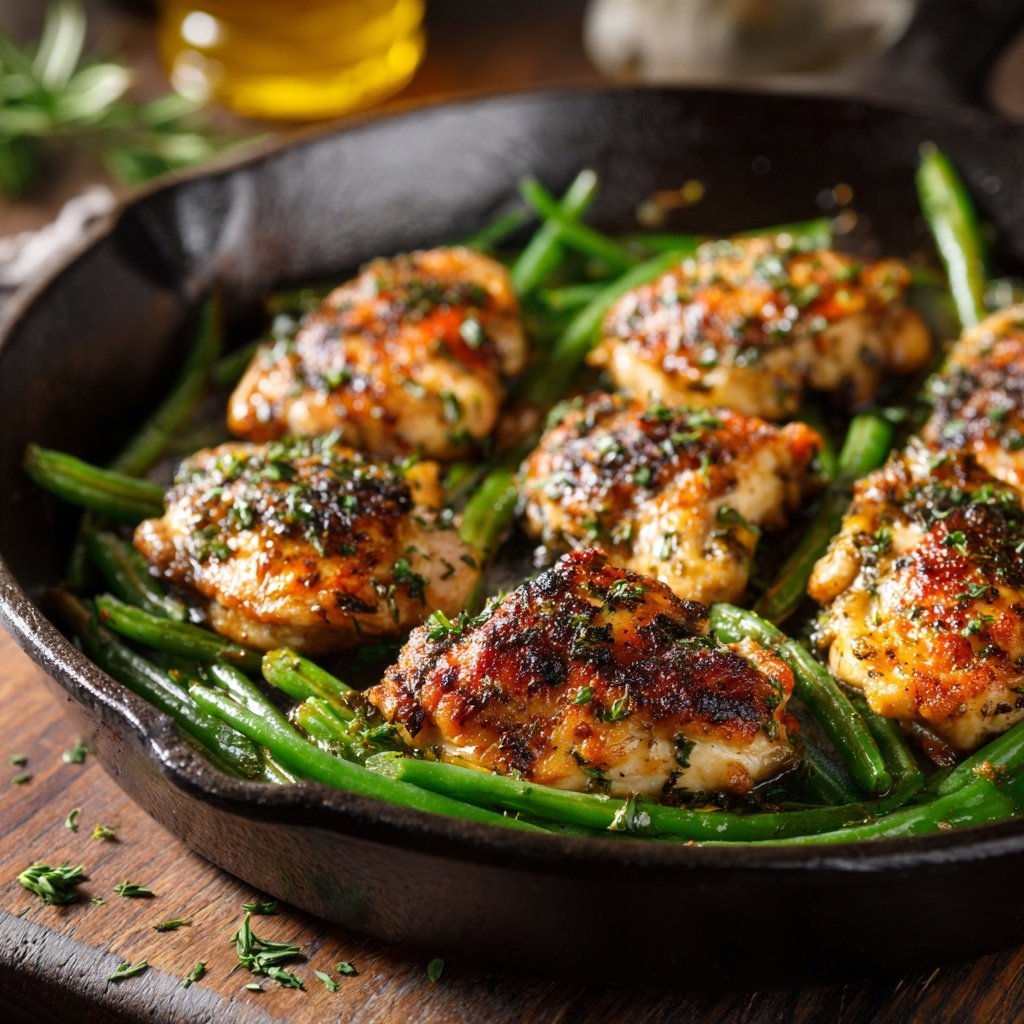 Herbed Chicken & Green Bean Skillet