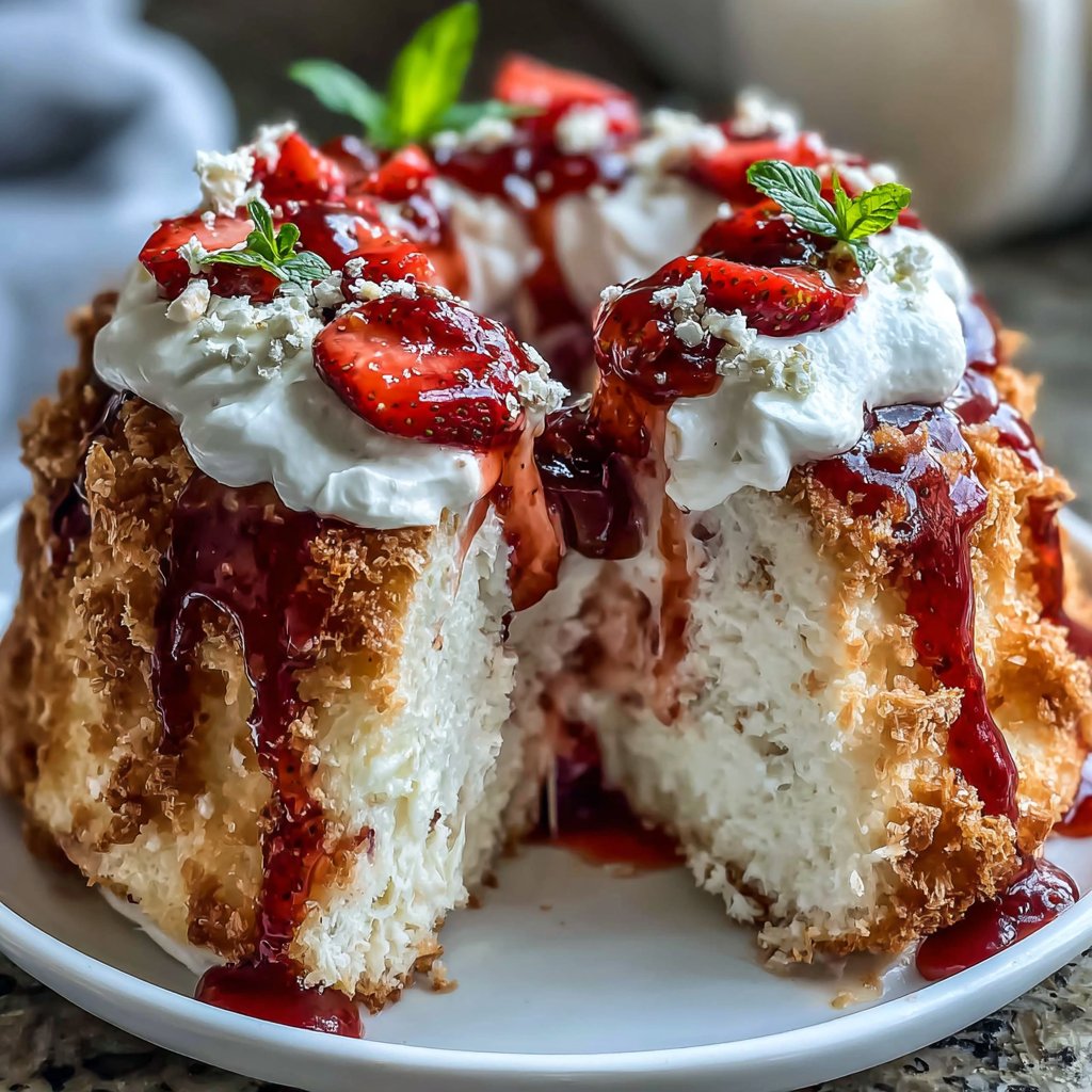 Strawberry Dream Angel Cake